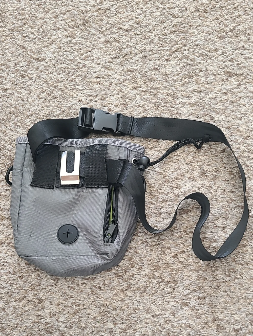 Gray Hands-Free Dog Treat Pouch